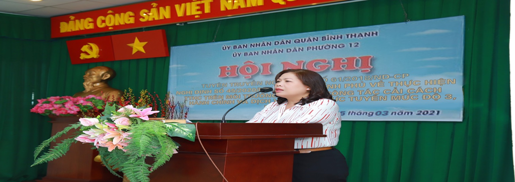 BẢN TIN CẢI CÁCH HÀNH CHÍNH PHƯỜNG 12