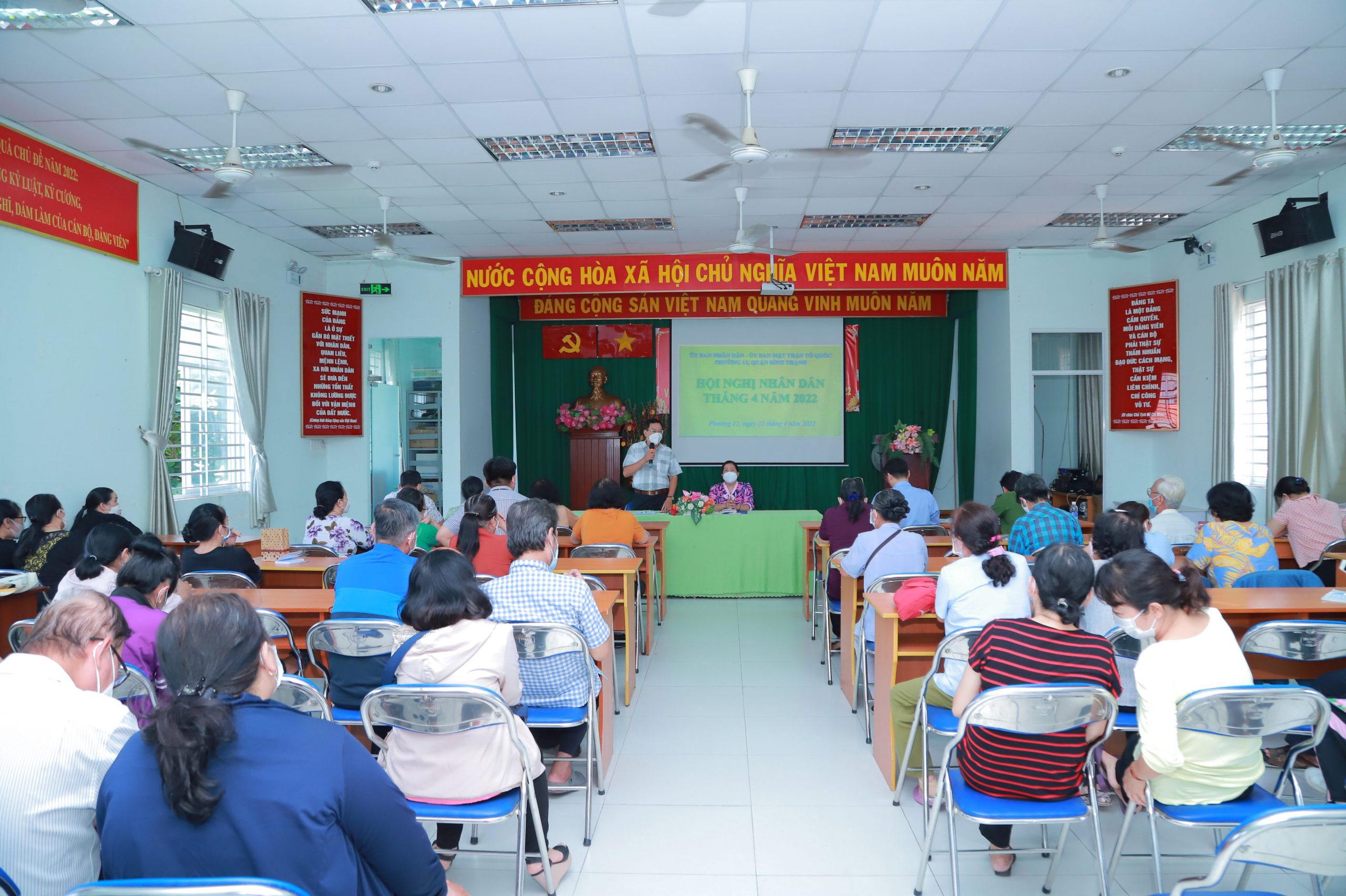 Hội nghị nhân dân tháng 4/2022 và Giao ban Khu phố, Tổ dân phố quý 2/2022