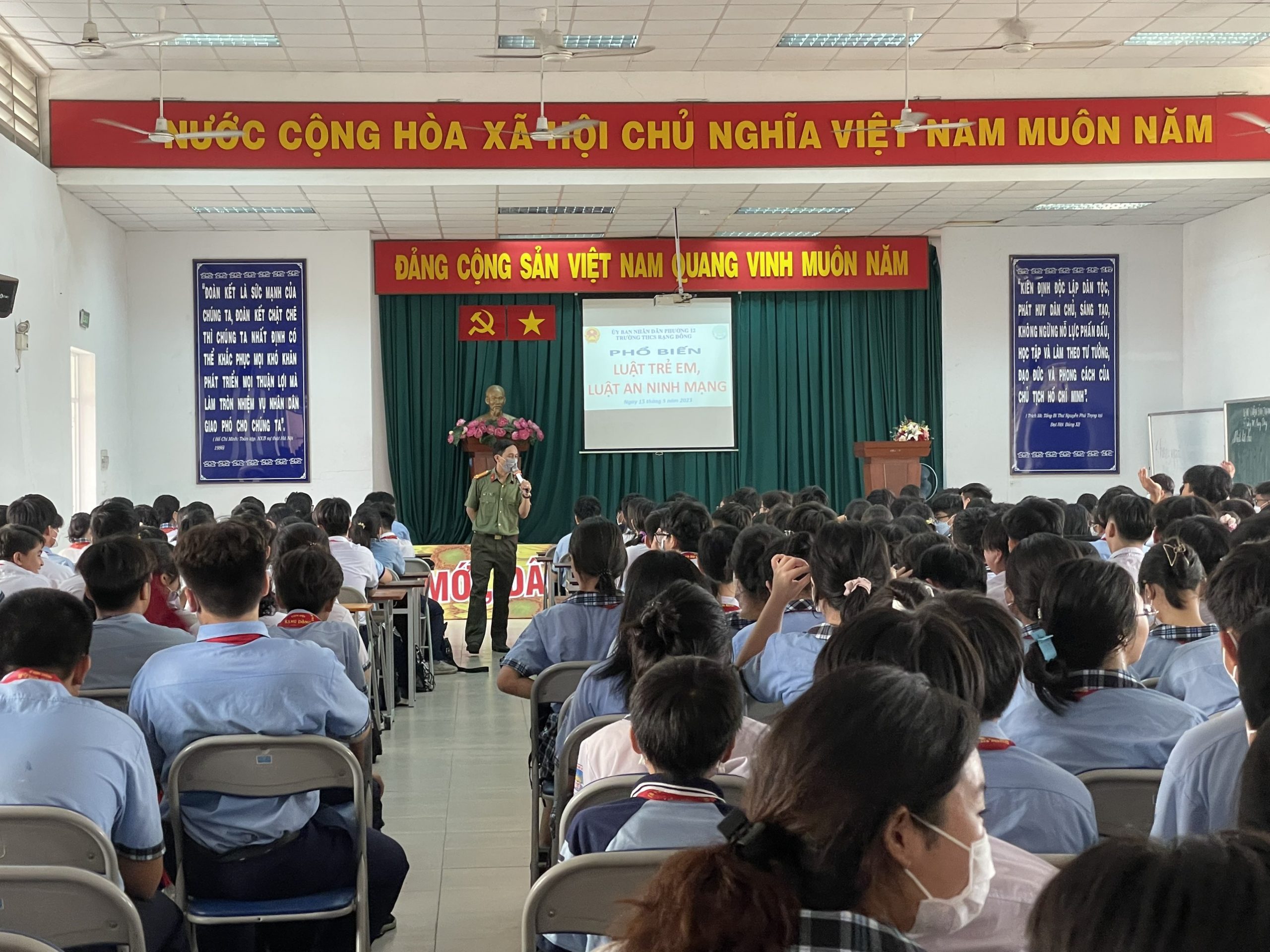 Phường 12 – Quận Bình Thạnh: Tổ chức hội nghị tuyên truyền nội dung Luật Trẻ em 2016 và Luật An ninh mạng 2018 đến học sinh